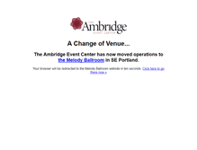Tablet Screenshot of ambridgeevents.com